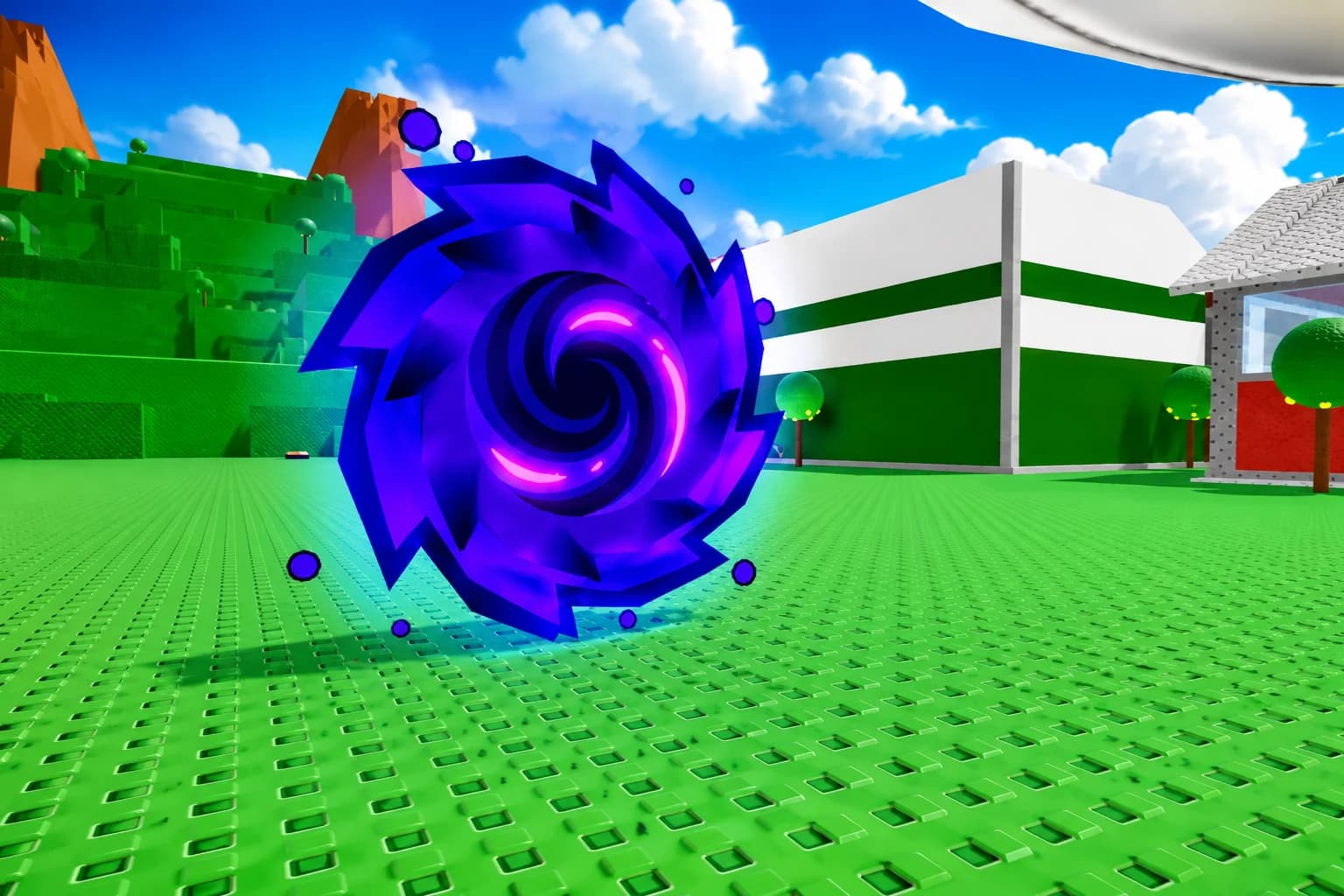 Sell Lemons Void Portal close-up on the green Roblox map